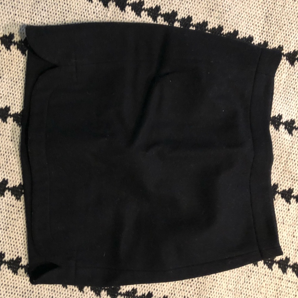Black J Crew wool mini skirt